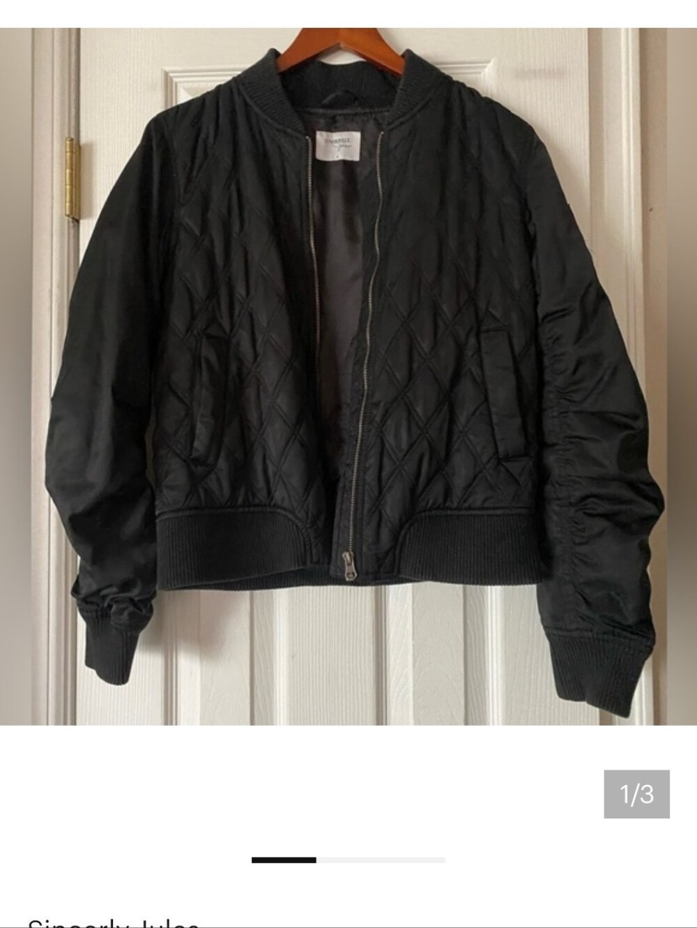 Sincerely Jules Black Bomber Jacket - Picture 2 of 3